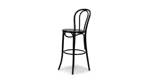 Black Bentwood Bar Stool