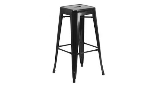Black Metal Bar Stool