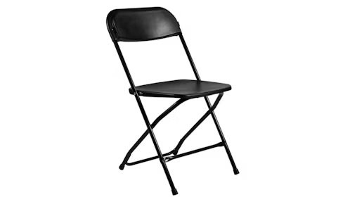 Black Plastic Folding Chair
