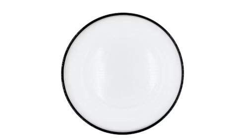 Black Rimmed Glass Charger
