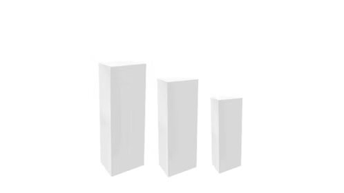 White Pedestal Trio