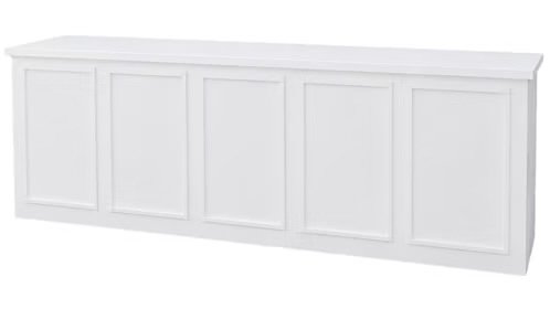 8ft White wood Bar