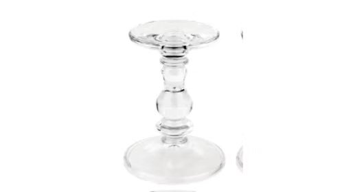 Clear Candlestick Holder