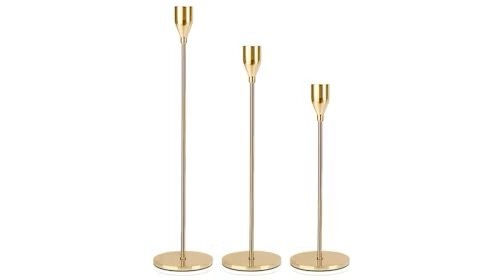 Gold Candle Stick Holder Set