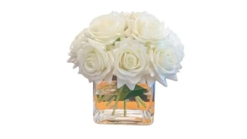 Faux Off - White / Cream Rose Arrangement