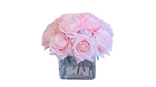 Faux Pink Rose Arrangement
