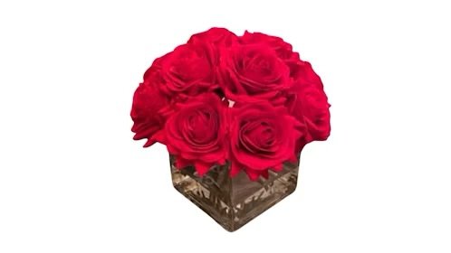 Faux Red Rose Arrangement