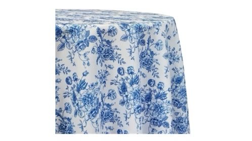 120" French Toile Linen - Royal Blue