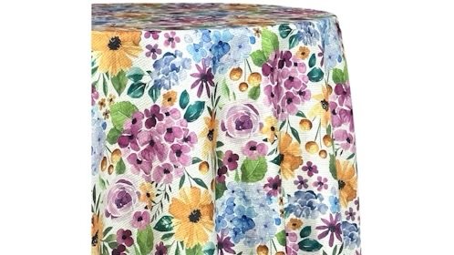 120" Summer Fields Poly Linen