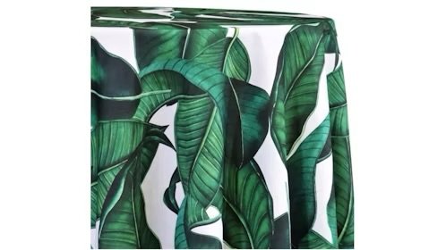 132" Round Leaf linen