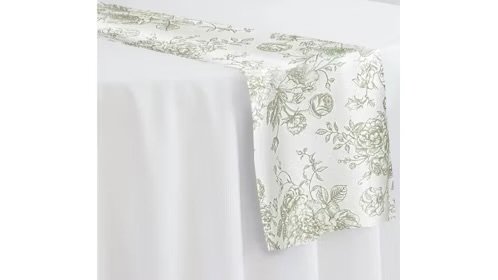 Sage Green French Toile Runner