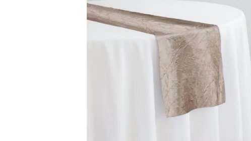 Khaki Crushed Satin Runner