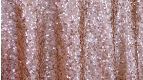 90*132" Blush Taffeta Sequins