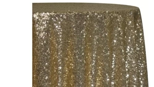 Round Gold Glitz Sequins