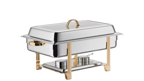 8qt Stainless Steel/Gold Chafer
